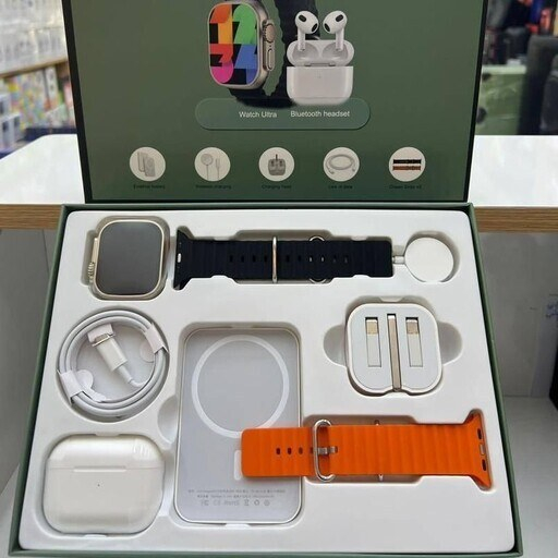 P10 smart watch and AirPods pack